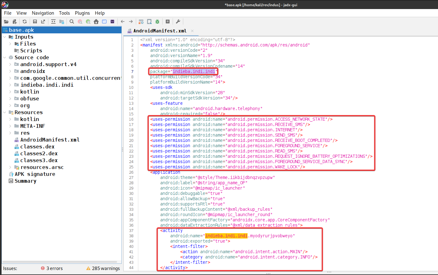 AndroidManifest XML