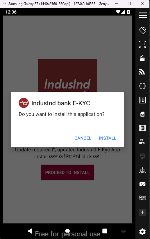 Malicious application install